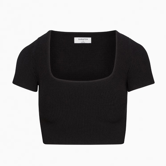 Aritzia Baboon Sculpt Knit Squareneck Top - Picture 1 of 4